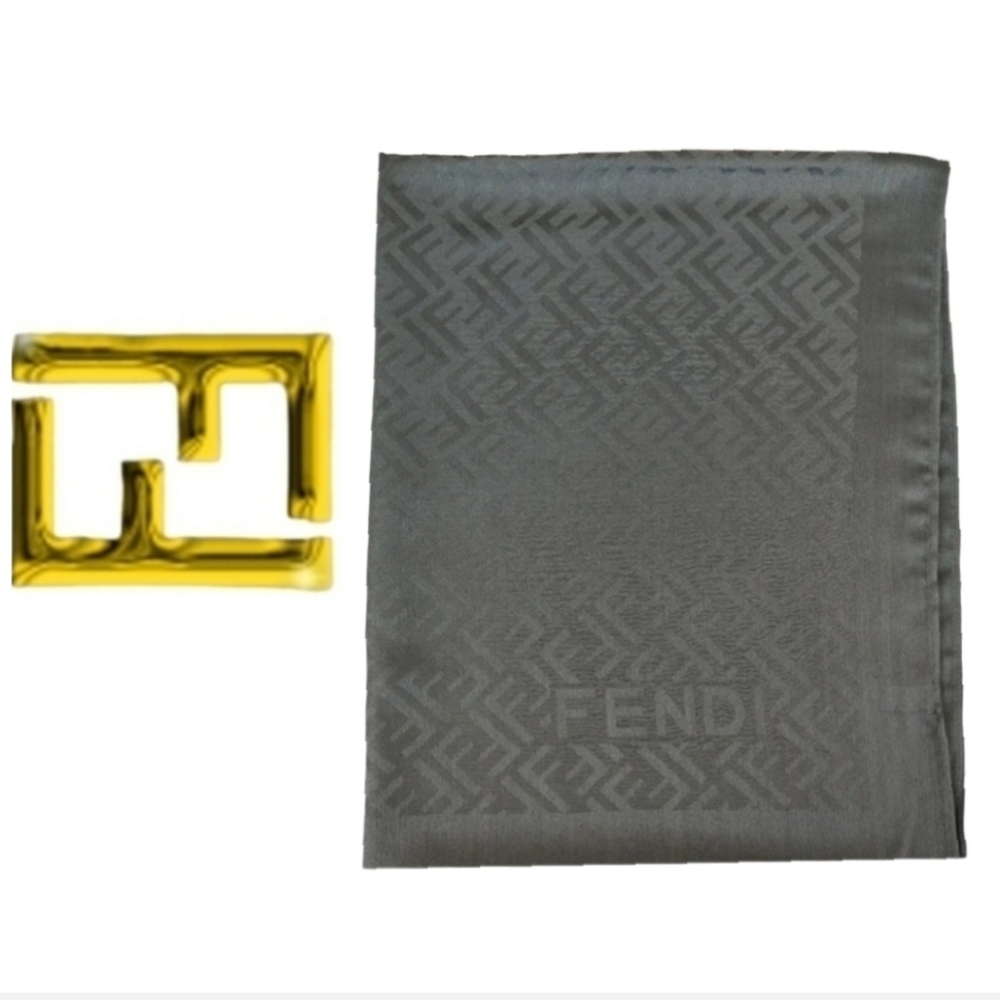 🧧EXQUISITE Fendi Zucca Silk & Cashmere Throw🥰GIFT